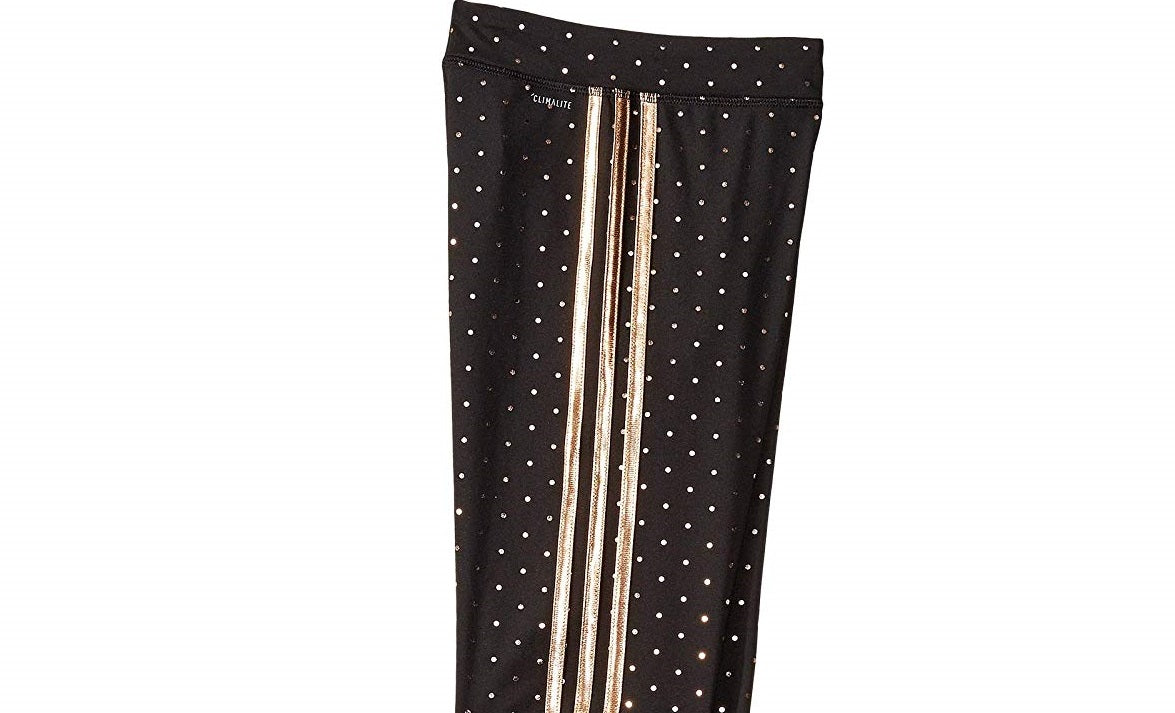 Calça Adidas Metallic Dot para Menina Preta Tamanho Médio