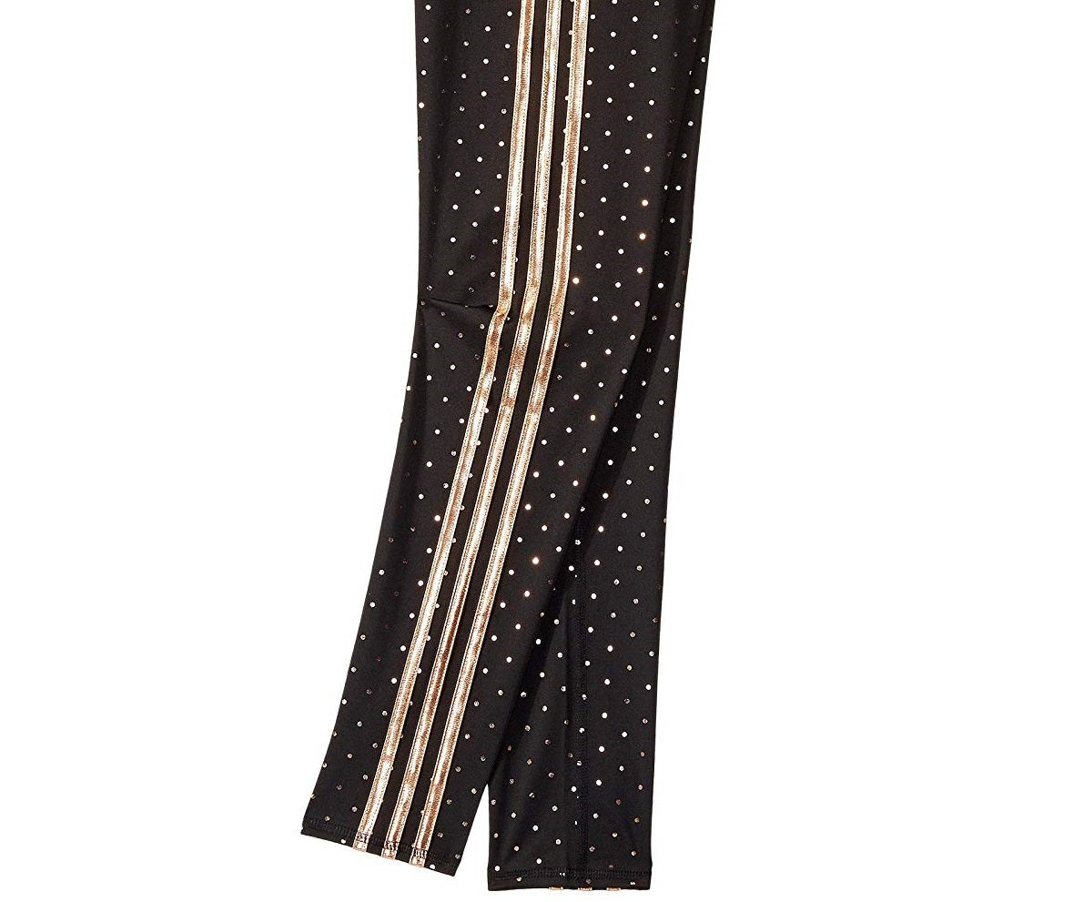Calça Adidas Metallic Dot para Menina Preta Tamanho Médio