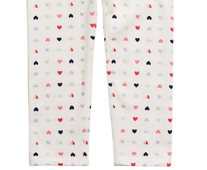 Leggings estampadas de coração para bebês meninas First Impressions, tamanho 18 meses