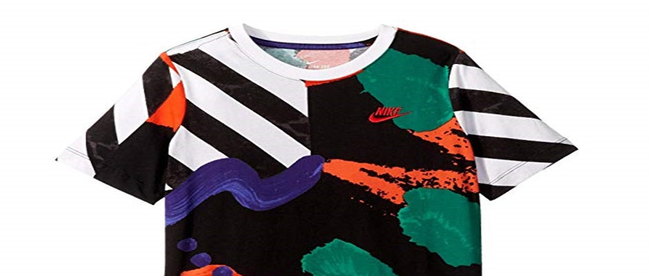 Camiseta Nike Infantil Estampada Colorida Branca Tamanho XG