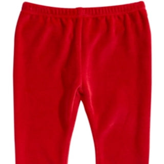 Leggings de veludo para meninas First Impressions, tamanho 12 meses, vermelho
