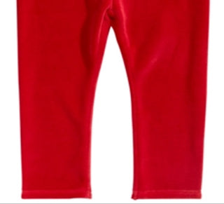 Leggings de veludo para meninas First Impressions, tamanho 12 meses, vermelho