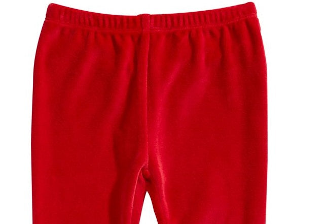 Legging de veludo para meninas First Impressions, tamanho 3T, vermelha