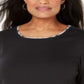 Karen Scott Top Feminino Estampado Preto Tamanho Pequeno P