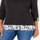 Karen Scott Top Feminino Estampado Preto Tamanho Pequeno P