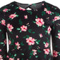 Vestido de veludo com estampa floral para meninas grandes da Epic Threads, preto, tamanho grande