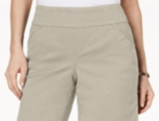 Bermuda feminina estilo &amp; co, ajuste confortável, marrom, tamanho pequeno M