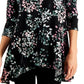 Blusa feminina estampada Alfani preta tamanho pequeno P