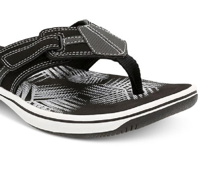 Clarks Brinkley Bree Sapatos Casuais Abertos Femininos Pretos Tamanho 10 M
