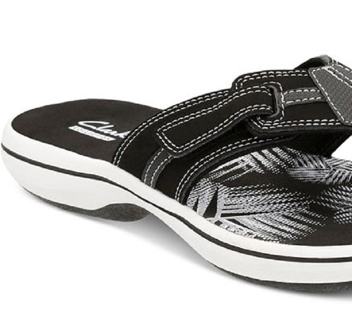Clarks Brinkley Bree Sapatos Casuais Abertos Femininos Pretos Tamanho 10 M