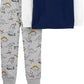 Conjunto de camiseta e calça estampada Carter's Baby Boy, 2 peças, algodão, estampa T-Rex, azul, tamanho 12 MOS
