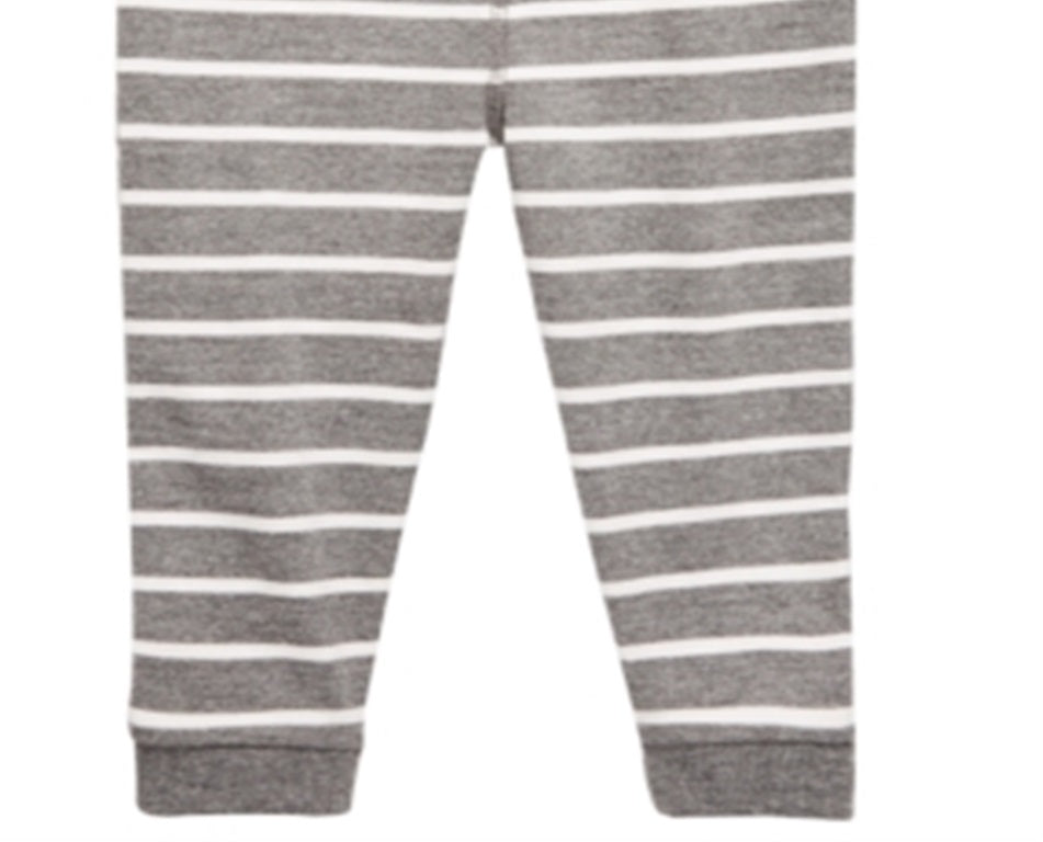 Calça jogger listrada infantil First Impressions para meninos, cinza, tamanho 2T