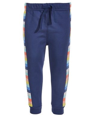 Calça jogger listrada lateral para meninos First Impressions - Azul, tamanho 3T