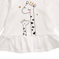 Blusa Peplum Girafa de Algodão para Bebê Menina First Impressions, Branca, Tamanho 24 MOS