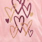 Camiseta Epic Threads Big Girl's Scribble Heart Rosa Tamanho Grande