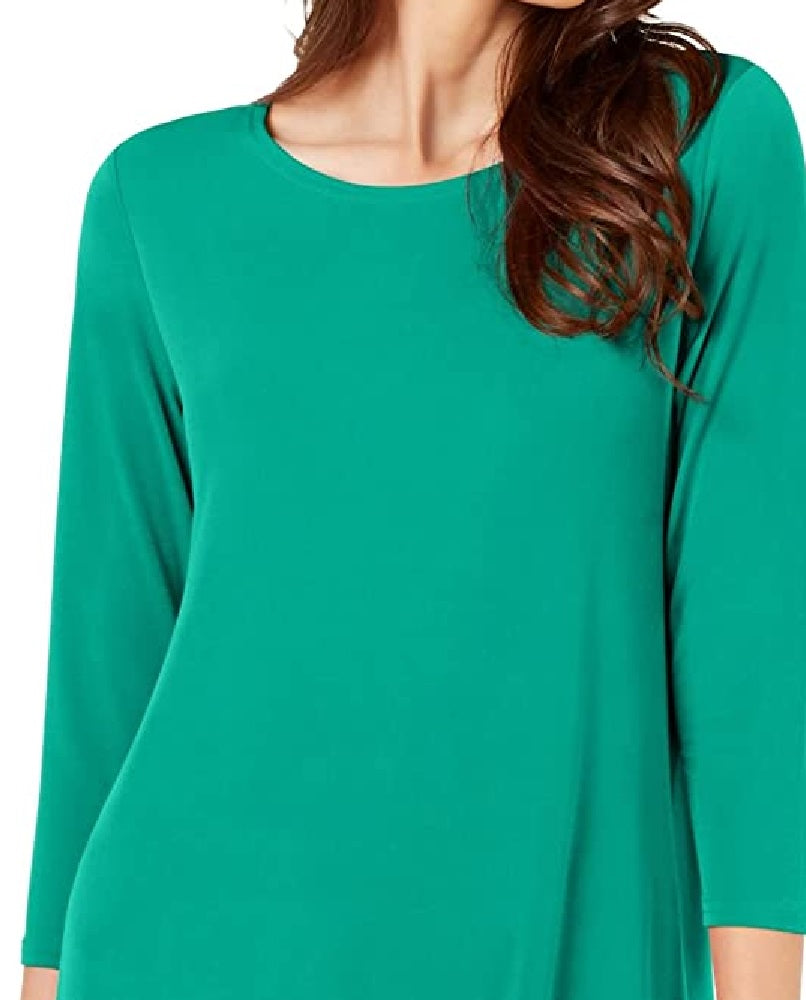 Túnica Alfani Feminina Estampada Alta Baixa Verde Tamanho Pequeno
