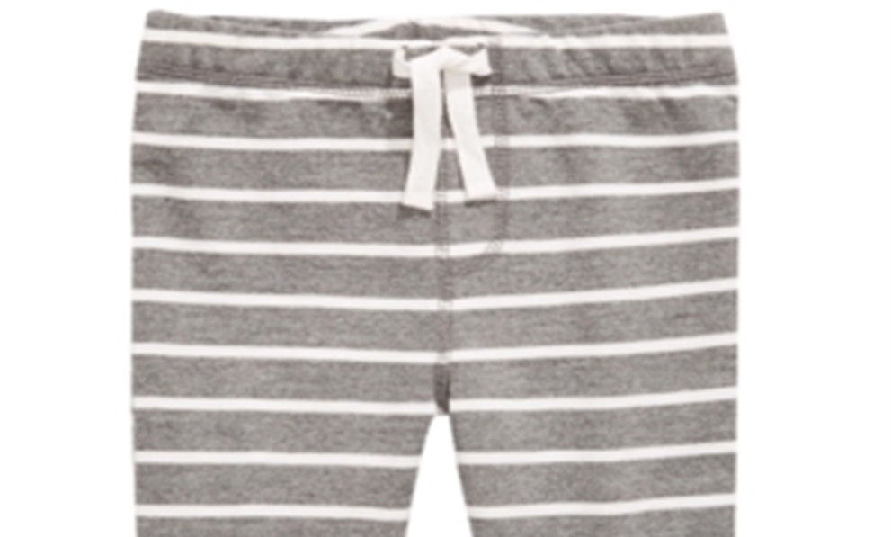 Calça jogger listrada infantil First Impressions para meninos, cinza, tamanho 3T