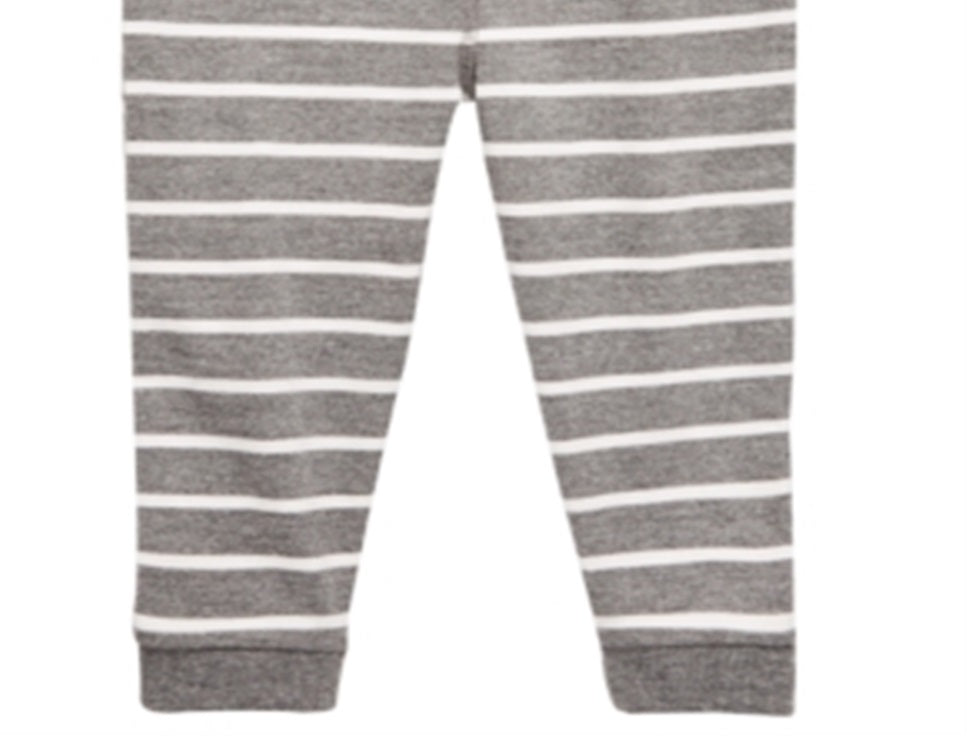 Calça jogger listrada infantil First Impressions para meninos, cinza, tamanho 3T