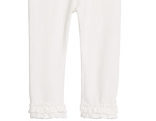 Leggings com babados para meninas First Impressions, tamanho 12 meses, branca