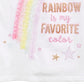 Camiseta regata com estampa de arco-íris para meninas Epic Threads, branca, tamanho 2T