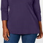 Blusa feminina Karen Scott com contas, roxa, tamanho médio