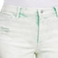 Shorts jeans desgastado infantil rosa da Celebrity, cor Minty Foam, tamanho 9