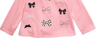 Top de laço para bebê First Impressions, rosa, tamanho 3-6 meses