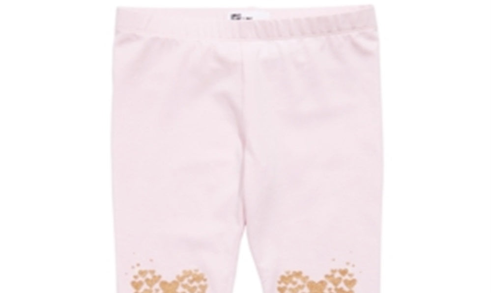 Leggings com glitter em formato de coração para meninas Epic Threads, rosa, tamanho 4T