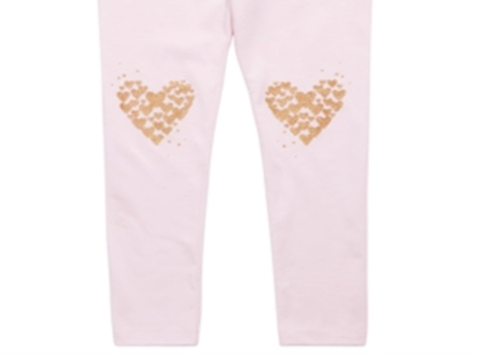 Leggings com glitter em formato de coração para meninas Epic Threads, rosa, tamanho 4T