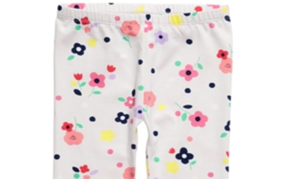 Leggings elásticas para bebês meninas First Impressions, tamanho 12 meses, branca