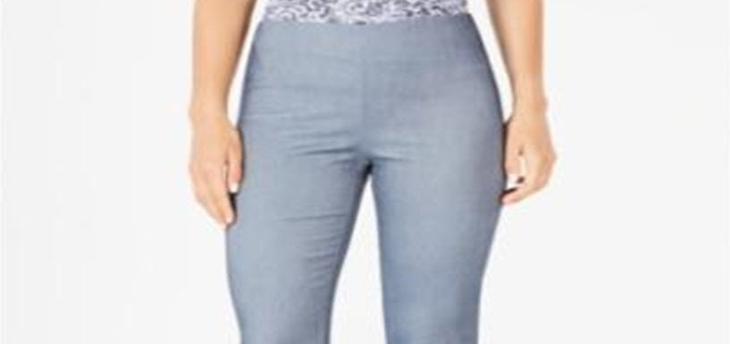 Calça skinny feminina Charter Club Tummy Control, azul, tamanho 2, pequena