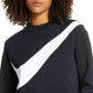 Camiseta Nike Sportswear Swoosh Crew Feminina Preta Tamanho X-S