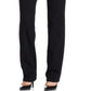 Jeans feminino estilo &amp; co com controle de barriga, perna reta, preto, tamanho 6