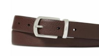 Cinto reversível de couro Pebble masculino Polo Ralph Lauren, marrom, tamanho 34