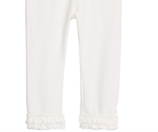 Leggings com babados para meninas First Impressions, tamanho 24 meses, branca