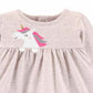 Vestido Babydoll Carter's Baby Girl Manga Longa Rosa Tamanho 24MOS