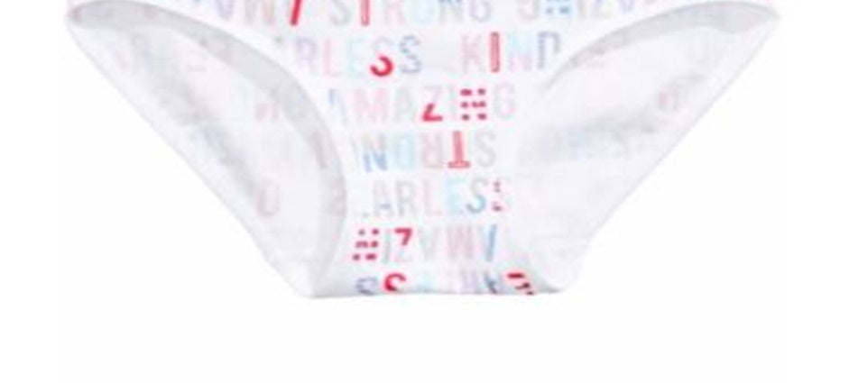 Maidenform Roupa íntima hipster estampada sem costura para meninas pequenas e grandes, branca, tamanho médio