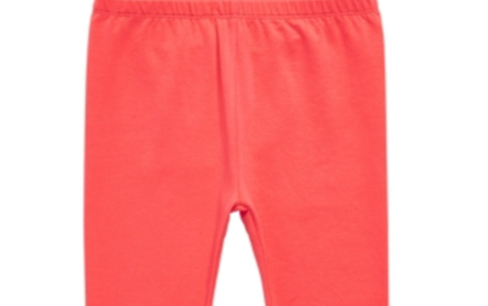 Leggings com acabamento em laço para meninas First Impressions, tamanho 4T, laranja