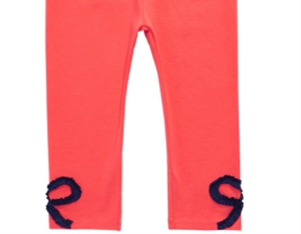 Leggings com acabamento em laço para meninas First Impressions, tamanho 4T, laranja