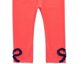 Leggings com acabamento em laço para meninas First Impressions, tamanho 4T, laranja