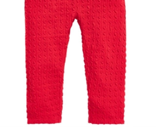 Legging texturizada para bebê menina First Impressions vermelha tamanho 24 meses