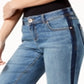 Shorts jeans femininos com acabamento contrastante e punho, azul, tamanho 6, pequeno, da INC International Concepts