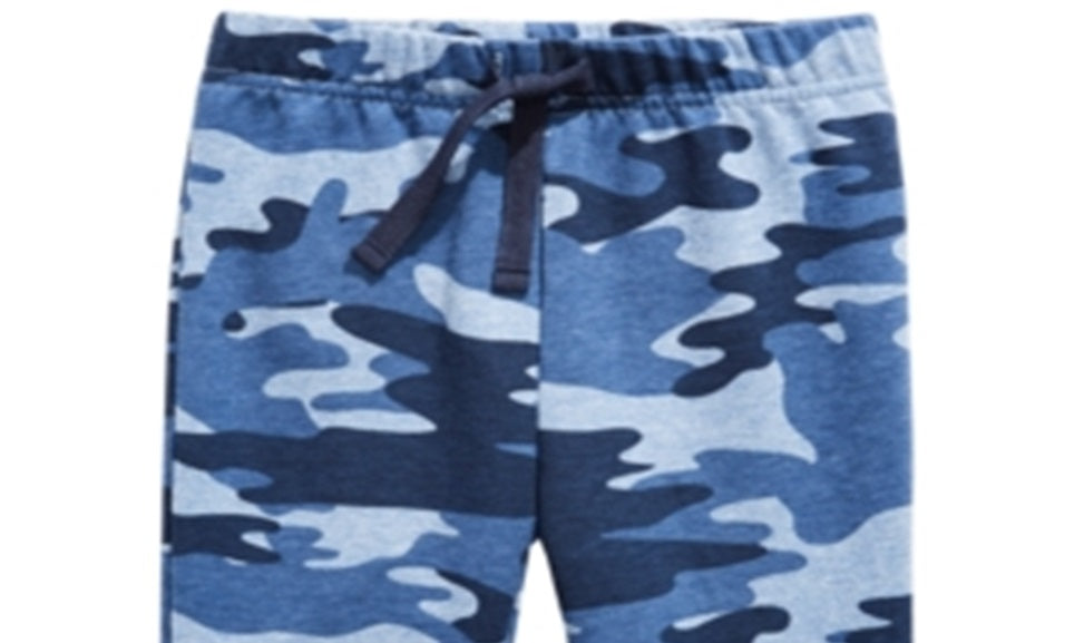 Calça jogger camuflada para meninos First Impressions, azul, tamanho 6 a 9 meses