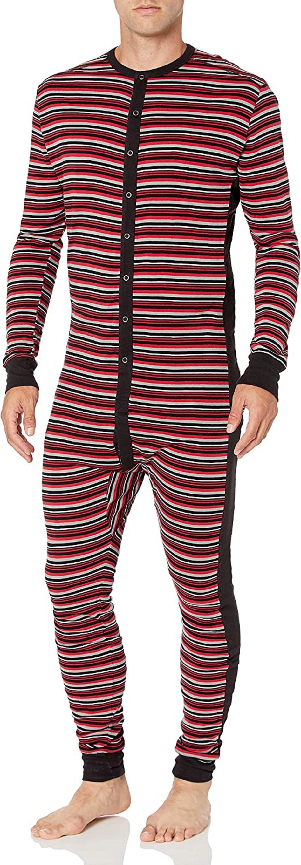 2(X)Ist Macacão de algodão masculino, pijama vermelho, tamanho médio