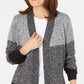 Cardigan feminino Karen Scott Colorblocked cinza tamanho pequeno G