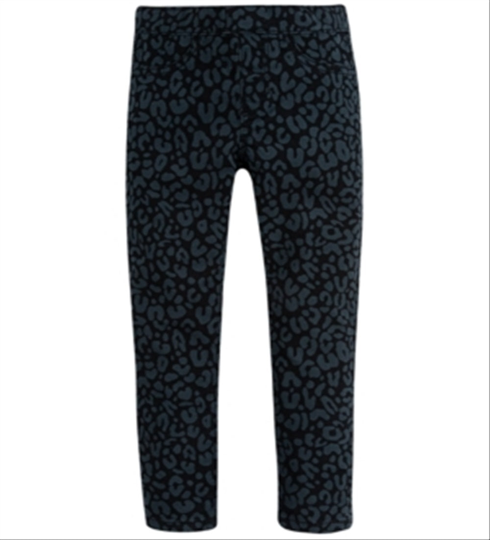 Calças jegging Levi's Leopard Pull On para meninas, pretas, tamanho 8