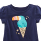 Camiseta estampada para meninas Epic Threads, azul, tamanho 6X