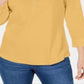 Camisa utilitária feminina Karen Scott de algodão com gola Johnny, amarela, tamanho pequeno