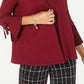 Cardigan feminino Alfani com manga amarrada, vermelho, tamanho pequeno G