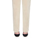 Calça feminina Alfred Dunner de veludo cotelê com cós elástico, marrom, tamanho 16x4,5